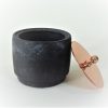 Pote Cimento Preto com Tampa - Image 2