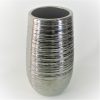 Vaso Cerâmica Canelado Prata - Image 2