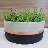 Cachepot Cimento Preto e Cobre P - Image 3